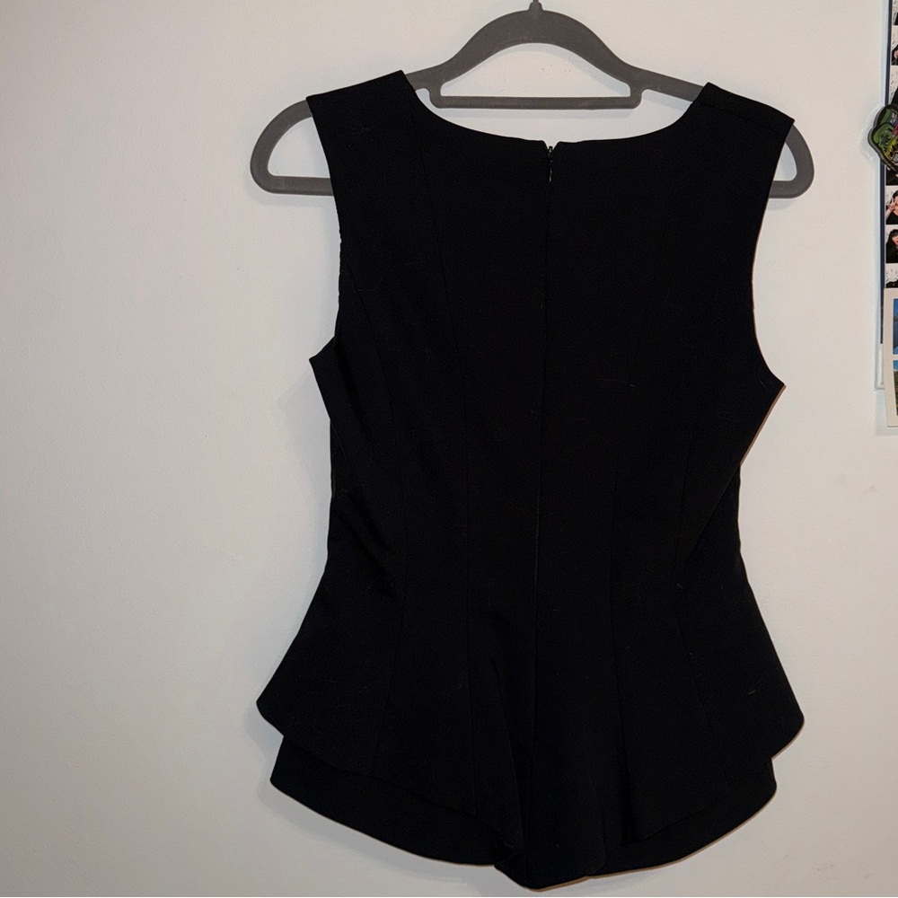 Zara Black Peplum Sleeveless Top - Picture 2 of 3
